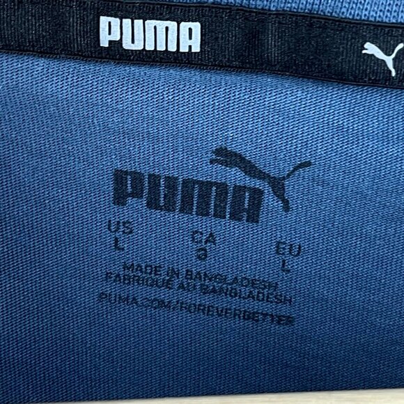 Puma Mens Blue Graphic Logo T-Shirt Large - Picture 2 of 7